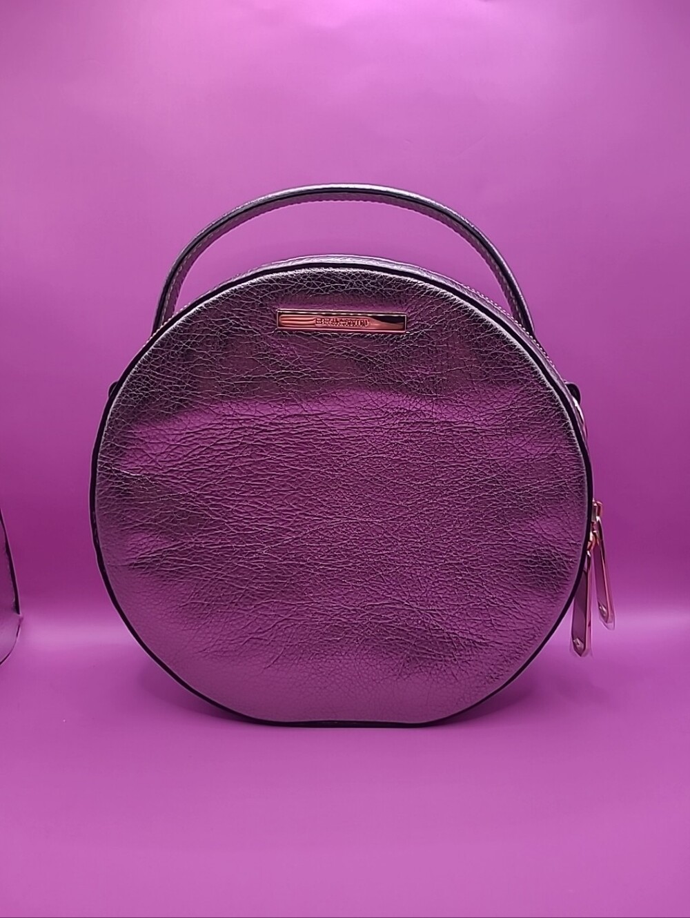 Brahmin Lane Platinum Moonlit Round Crossbody No Strap Read Description